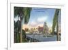 Tampa, Florida - Gasparilla Entering the Harbor Scene-Lantern Press-Framed Premium Giclee Print