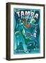 Tampa, Florida - Live Mermaids-Lantern Press-Framed Premium Giclee Print