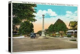 Tampa, Florida - Memorial Hwy, Road of Remembrance Scene-Lantern Press-Stretched Canvas