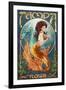 Tampa, Florida - Mermaid-Lantern Press-Framed Art Print