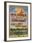 Tampa, Florida - Orange Grove Vintage Sign-Lantern Press-Framed Art Print