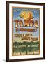 Tampa, Florida - Orange Grove Vintage Sign-Lantern Press-Framed Art Print