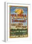 Tampa, Florida - Orange Grove Vintage Sign-Lantern Press-Framed Premium Giclee Print