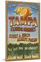 Tampa, Florida - Orange Grove Vintage Sign-Lantern Press-Mounted Premium Giclee Print