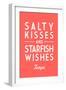 Tampa, Florida - Salty Kisses & Starfish Wishes - Simply Said - Lantern Press Artwork-Lantern Press-Framed Art Print