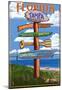 Tampa, Florida - Sign Destinations-null-Mounted Poster