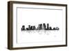 Tampa Florida Skyline BG 1-Marlene Watson-Framed Giclee Print