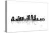 Tampa Florida Skyline BG 1-Marlene Watson-Stretched Canvas