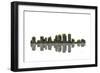Tampa Florida Skyline BW 1-Marlene Watson-Framed Premium Giclee Print
