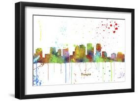 Tampa Florida Skyline MCLR 1-Marlene Watson-Framed Giclee Print