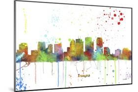 Tampa Florida Skyline MCLR 1-Marlene Watson-Mounted Giclee Print