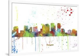 Tampa Florida Skyline MCLR 1-Marlene Watson-Framed Giclee Print