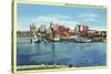 Tampa, Florida - Skyline View from Davis Island-Lantern Press-Stretched Canvas