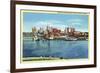 Tampa, Florida - Skyline View from Davis Island-Lantern Press-Framed Premium Giclee Print