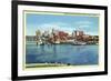 Tampa, Florida - Skyline View from Davis Island-Lantern Press-Framed Premium Giclee Print