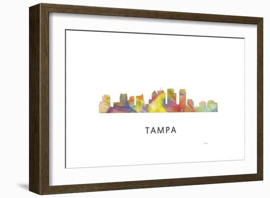 Tampa Florida Skyline-Marlene Watson-Framed Giclee Print