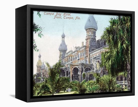 Tampa, Florida - Tampa Bay Hotel Entrance View-Lantern Press-Framed Stretched Canvas