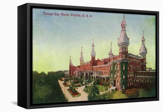 Tampa, Florida - Tampa Bay Hotel Exterior Scene-Lantern Press-Framed Stretched Canvas