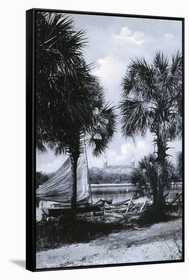 Tampa, Florida - Tampa Bay Hotel in Distance Photo-Lantern Press-Framed Stretched Canvas