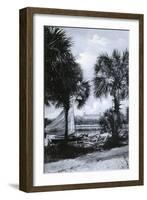 Tampa, Florida - Tampa Bay Hotel in Distance Photo-Lantern Press-Framed Art Print