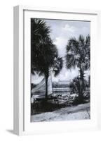 Tampa, Florida - Tampa Bay Hotel in Distance Photo-Lantern Press-Framed Art Print