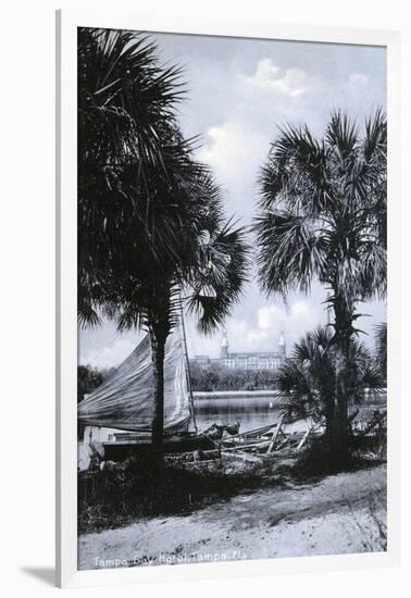 Tampa, Florida - Tampa Bay Hotel in Distance Photo-Lantern Press-Framed Art Print