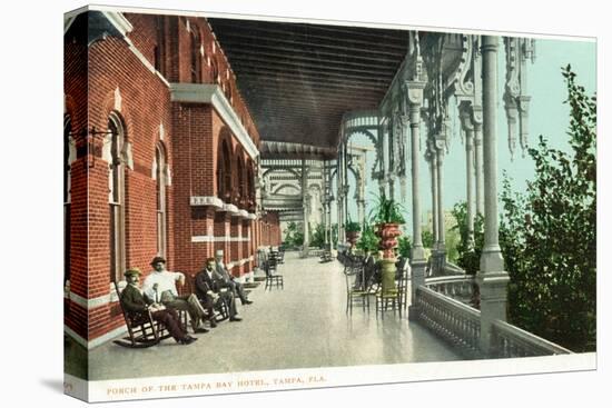 Tampa, Florida - Tampa Bay Hotel Porch Scene-Lantern Press-Stretched Canvas