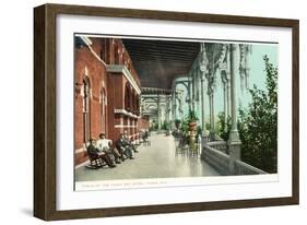 Tampa, Florida - Tampa Bay Hotel Porch Scene-Lantern Press-Framed Art Print