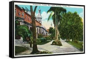 Tampa, Florida - Tampa Bay Hotel Promenade Scene-Lantern Press-Framed Stretched Canvas