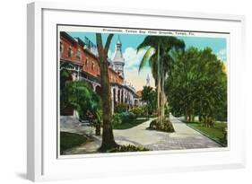 Tampa, Florida - Tampa Bay Hotel Promenade Scene-Lantern Press-Framed Art Print
