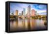 Tampa, Florida, USA Downtown City Skyline on the Hillsborough River.-SeanPavonePhoto-Framed Stretched Canvas