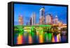 Tampa, Florida, USA Downtown City Skyline on the Hillsborough River.-SeanPavonePhoto-Framed Stretched Canvas