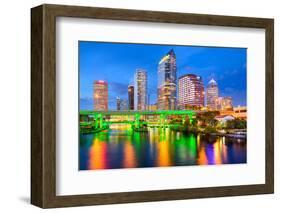 Tampa, Florida, USA Downtown City Skyline on the Hillsborough River.-SeanPavonePhoto-Framed Photographic Print