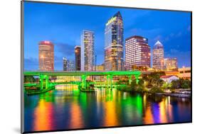 Tampa, Florida, USA Downtown City Skyline on the Hillsborough River.-SeanPavonePhoto-Mounted Photographic Print
