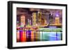 Tampa, Florida, USA Downtown City Skyline on the Hillsborough River.-SeanPavonePhoto-Framed Photographic Print