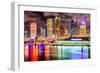 Tampa, Florida, USA Downtown City Skyline on the Hillsborough River.-SeanPavonePhoto-Framed Photographic Print