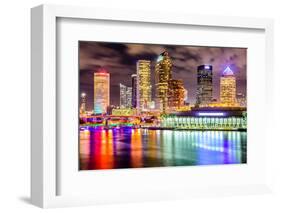 Tampa, Florida, USA Downtown City Skyline on the Hillsborough River.-SeanPavonePhoto-Framed Photographic Print