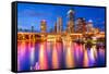 Tampa, Florida, USA Downtown City Skyline over the Hillsborough River.-SeanPavonePhoto-Framed Stretched Canvas