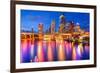 Tampa, Florida, USA Downtown City Skyline over the Hillsborough River.-SeanPavonePhoto-Framed Photographic Print