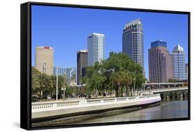 Tampa Skyline and Hillsborough River, Tampa, Florida, United States of America, North America-Richard Cummins-Framed Stretched Canvas