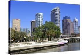 Tampa Skyline and Hillsborough River, Tampa, Florida, United States of America, North America-Richard Cummins-Stretched Canvas