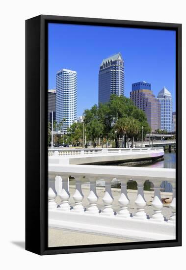 Tampa Skyline and Linear Park, Tampa, Florida, United States of America, North America-Richard Cummins-Framed Stretched Canvas