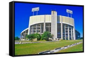 Tampa Stadium, home of the Buccaneers, Tampa Bay, Florida-null-Framed Stretched Canvas