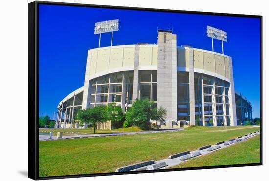 Tampa Stadium, home of the Buccaneers, Tampa Bay, Florida-null-Framed Stretched Canvas