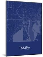 Tampa, United States of America Blue Map-null-Mounted Poster