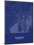 Tampa, United States of America Blue Map-null-Mounted Poster