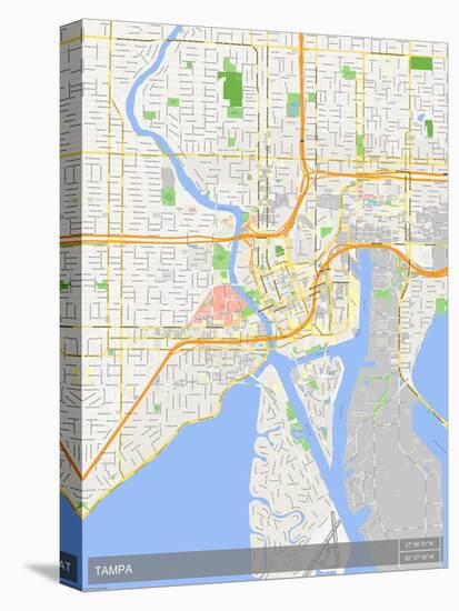 Tampa, United States of America Map-null-Stretched Canvas