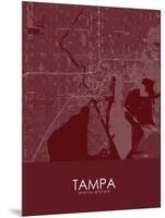 Tampa, United States of America Red Map-null-Mounted Poster