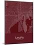 Tampa, United States of America Red Map-null-Mounted Poster