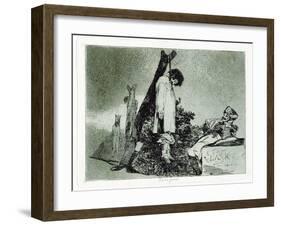 Tampoco (Nor Thi), Plate 36 from the Disasters of War (Los Desastros De La Guerr), 1810-1820-Francisco de Goya-Framed Giclee Print